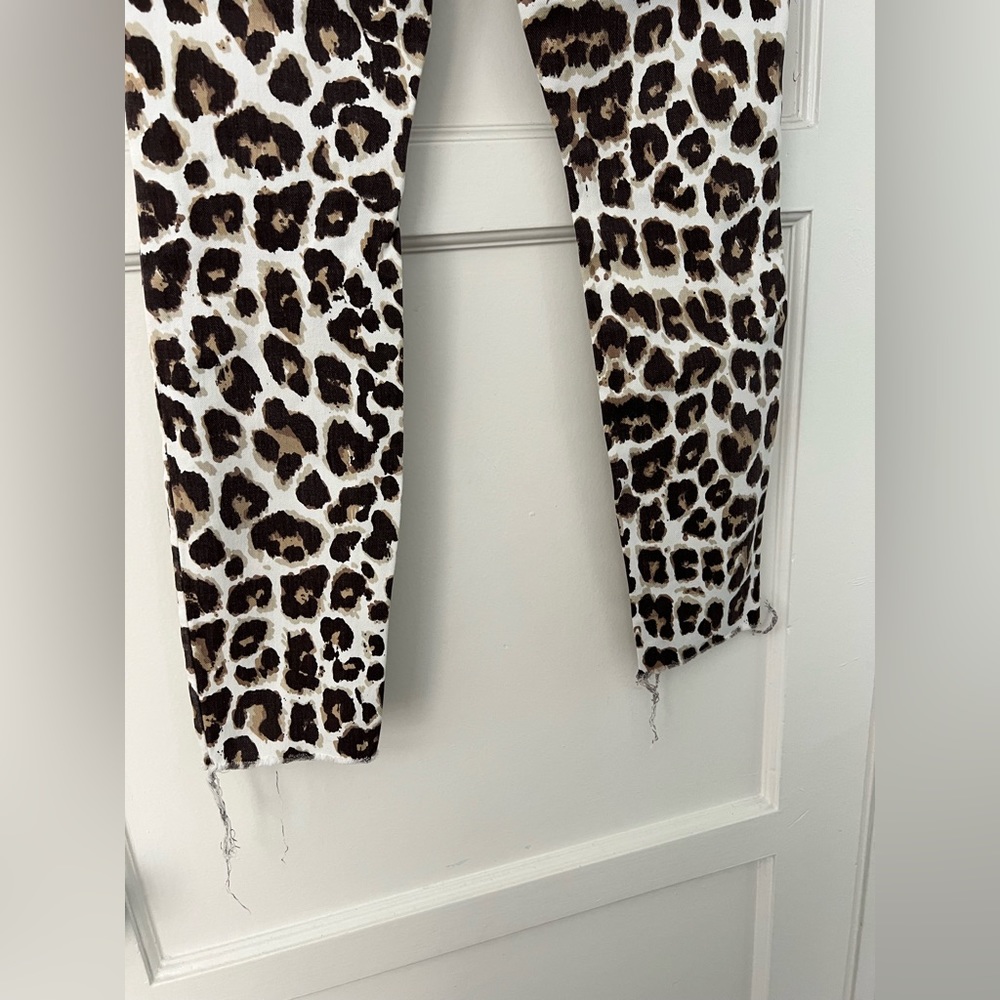 COPY - Mother denim high waisted looker ankle size 25 leopard print - Picture 3 of 5